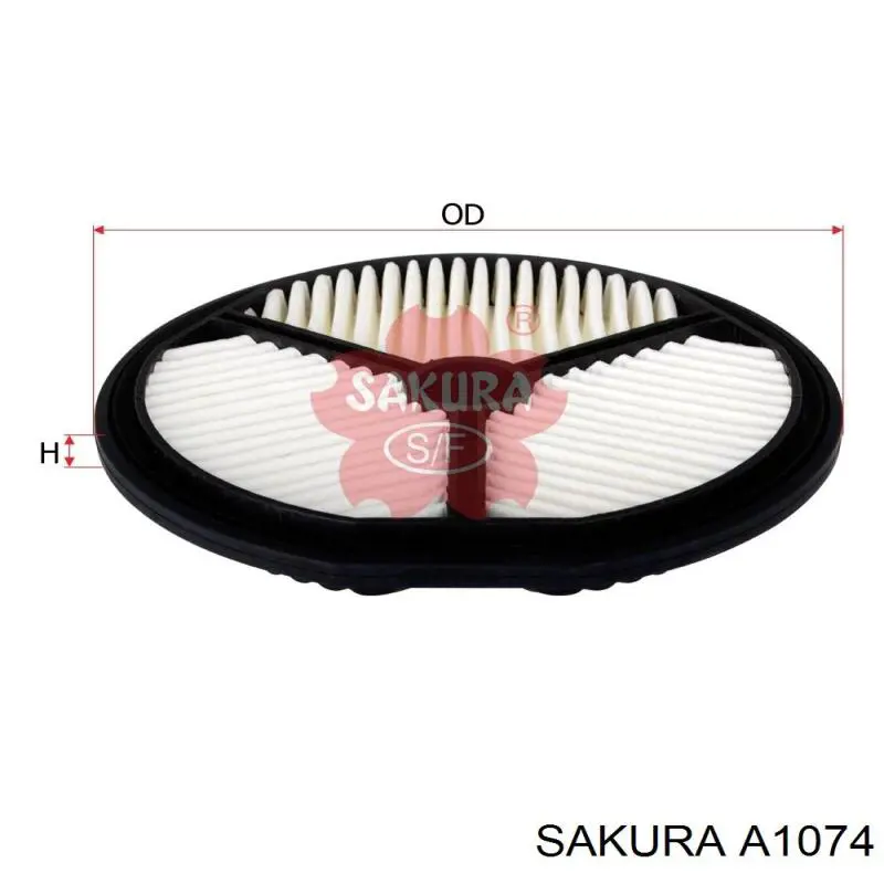 Filtro de aire A1074 Sakura