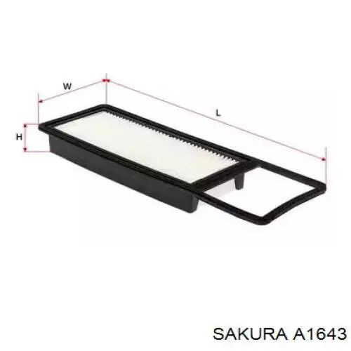Filtro de aire A1643 Sakura