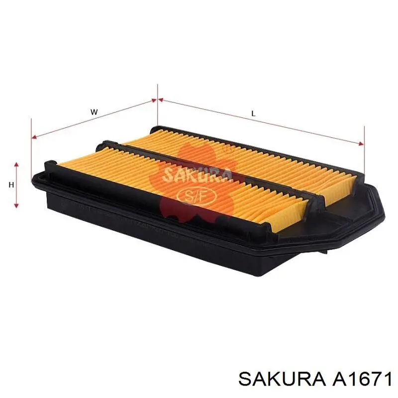 A1671 Sakura Filtro de aire de motor