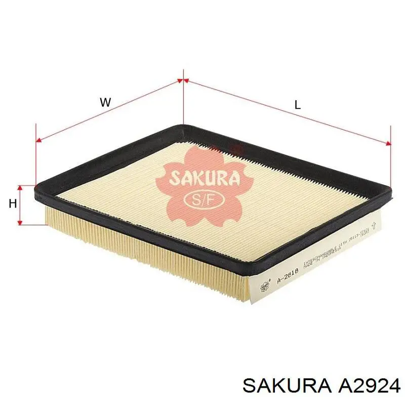 A2924 Sakura Filtro de aire de motor