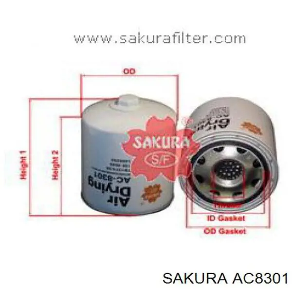 AC8301 Sakura filtro del secador de aire (separador de agua y aceite (CAMIÓN))