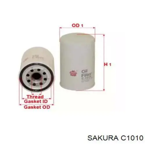 C-1010 Sakura filtro de aceite