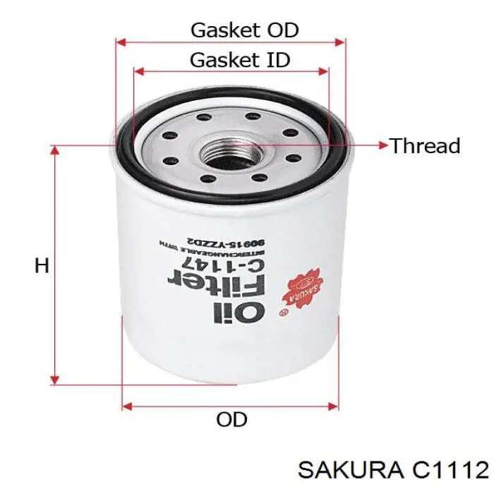 Comprar C1112 Sakura Filtros de aceite