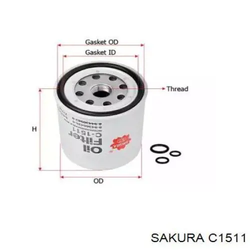 Filtro de aceite motor Union C320
