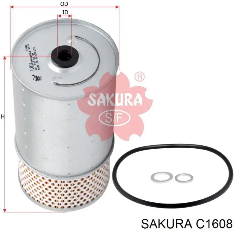 C1608 Sakura filtro de aceite