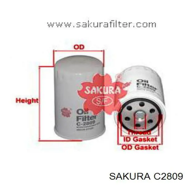 C2809 Sakura filtro de aceite
