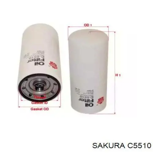 C5510 Sakura filtro de aceite