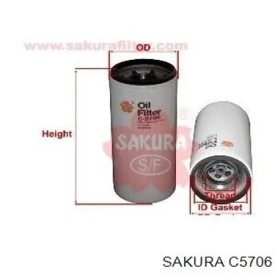 Comprar C5706 Sakura Filtros de aceite