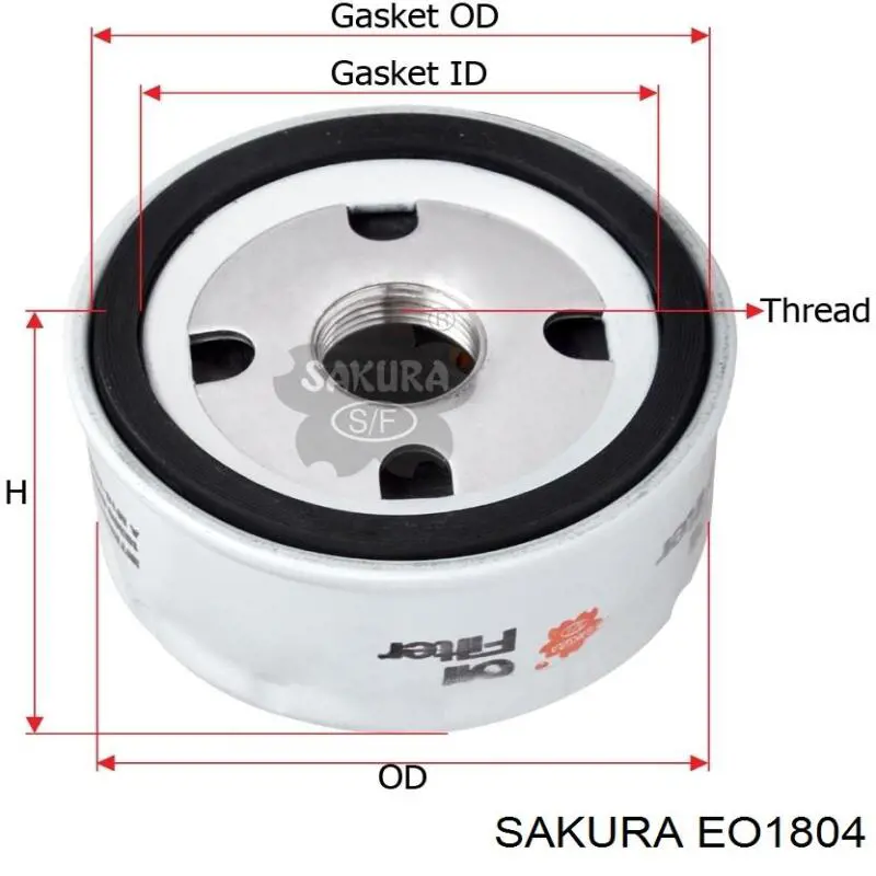 Filtro de aceite motor Sakura EO1804