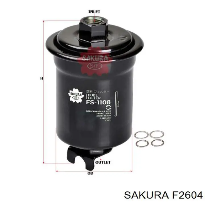 F2604 Sakura filtro combustible