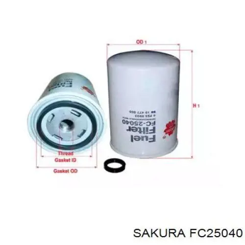 FC25040 Sakura filtro de combustible