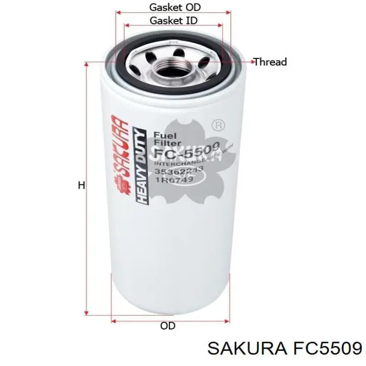 FC-5509 Sakura filtro combustible