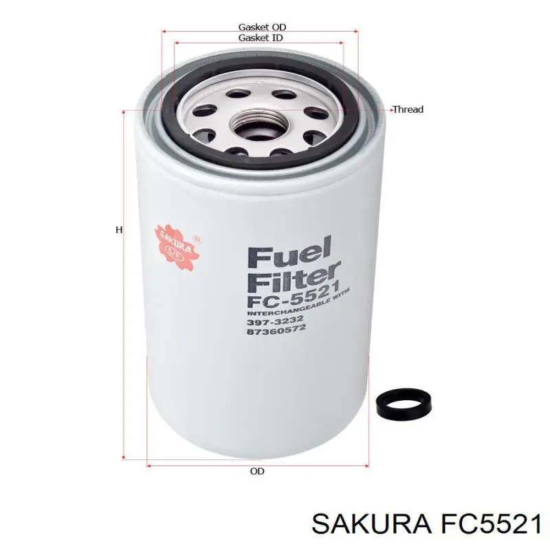 FC5521 Sakura Filtro de gasolina