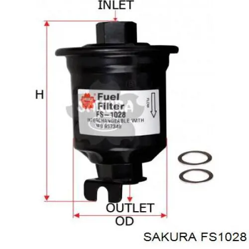 FS1028 Sakura filtro combustible