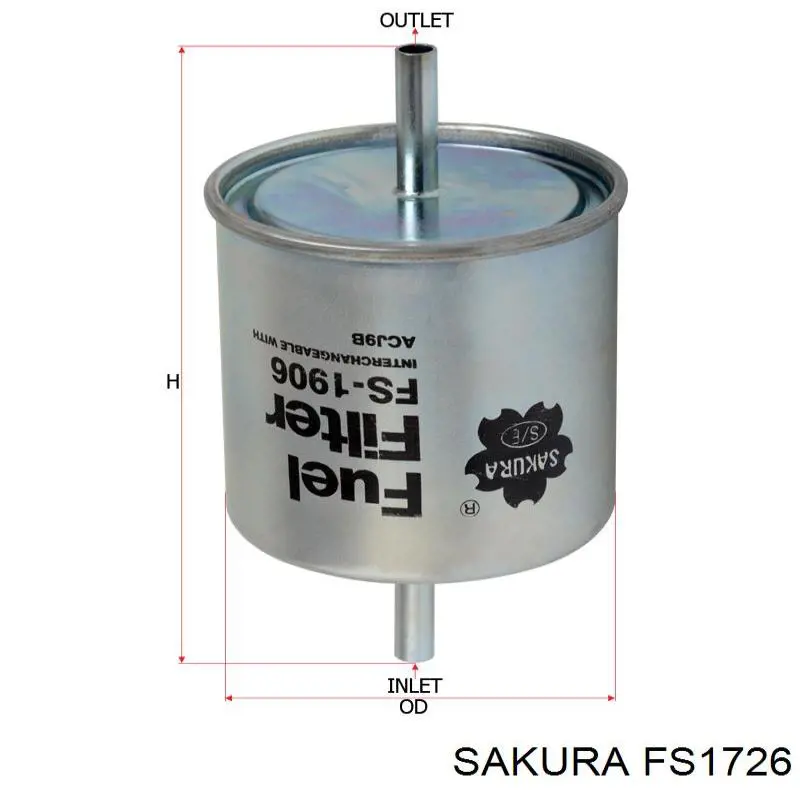 FS-1726 Sakura filtro combustible