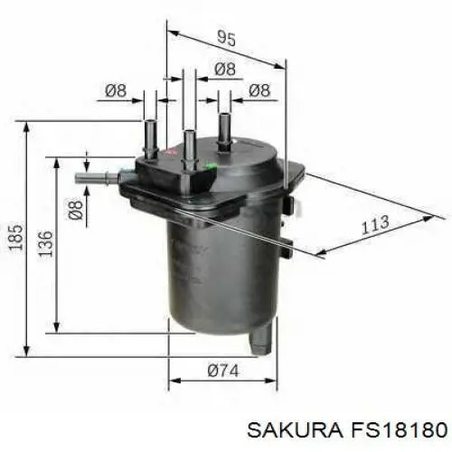 8200026237 Renault (RVI) Filtro de gasolina