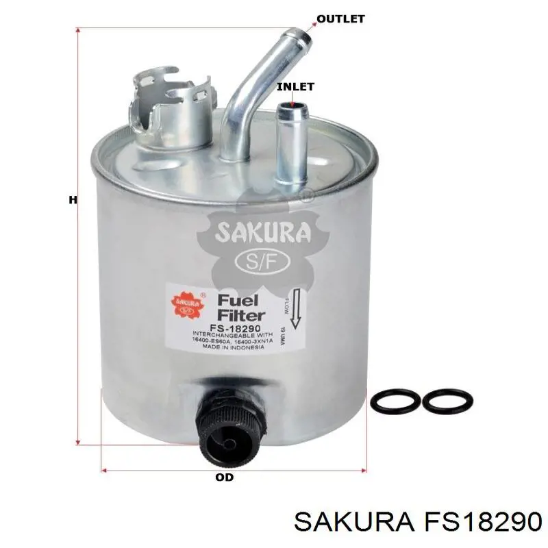 Comprar FS18290 Sakura Filtro diesel