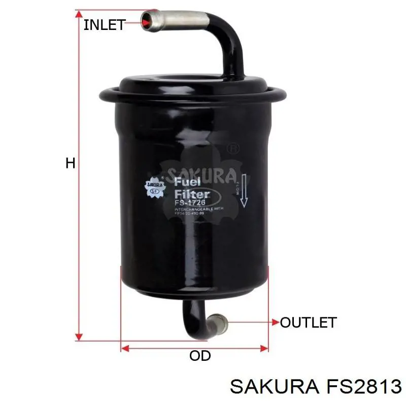 FS-2813 Sakura filtro combustible