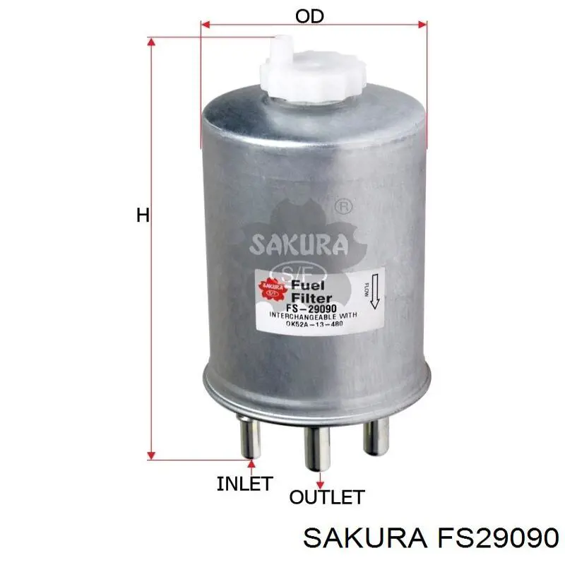 FS29090 Sakura filtro de combustible