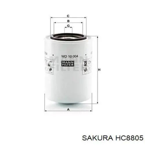 HC8805 Sakura filtro hidráulico