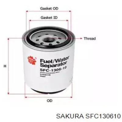 SFC130610 Sakura filtro combustible