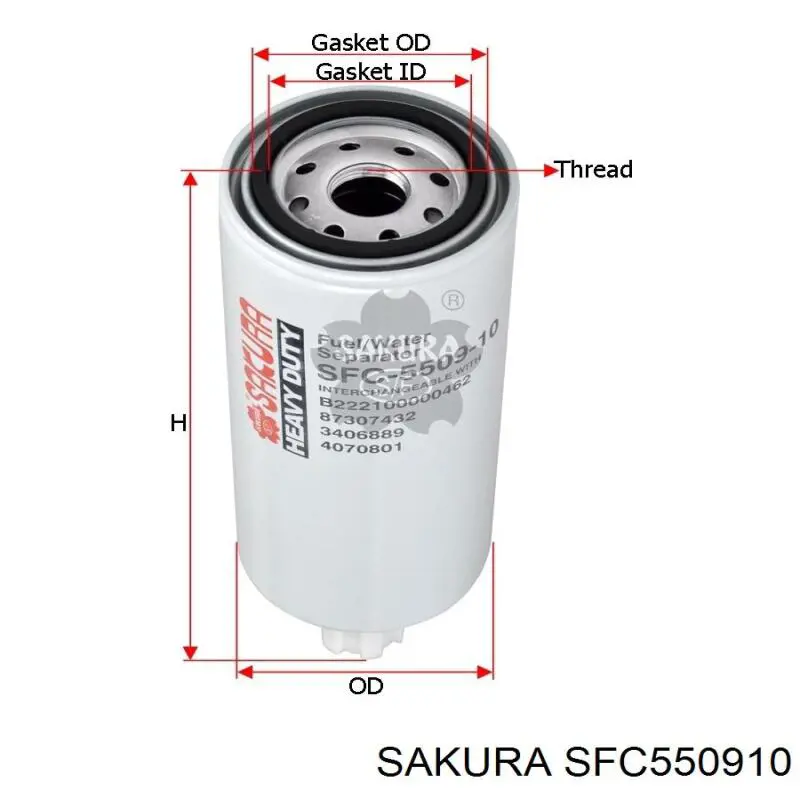 SFC550910 Sakura filtro combustible