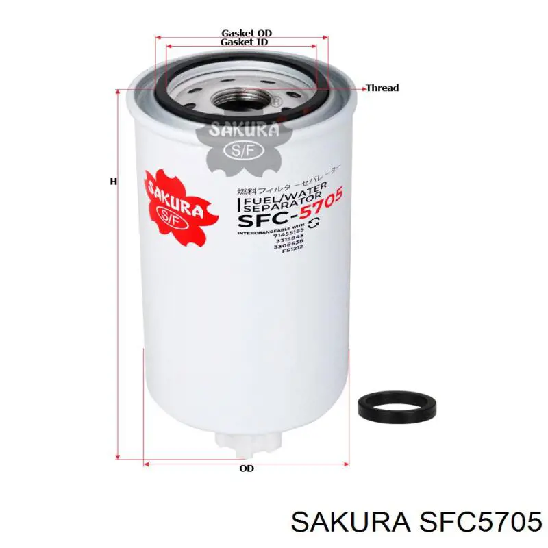 SFC5705 Sakura filtro combustible