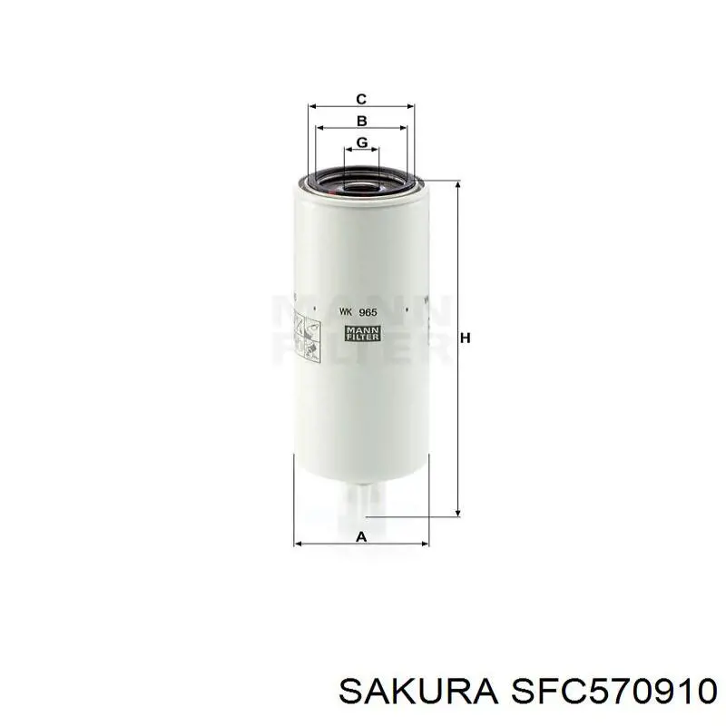 SFC570910 Sakura filtro combustible