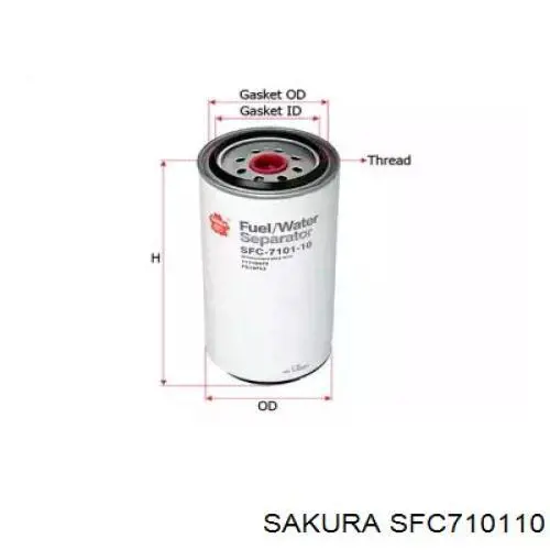 SFC710110 Sakura filtro combustible