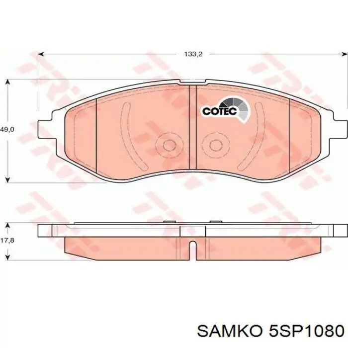 5SP1080 Samko pastillas de freno delanteras