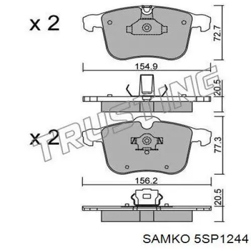 5SP1244 Samko pastillas de freno delanteras