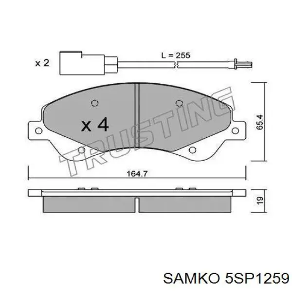 5SP1259 Samko pastillas de freno delanteras