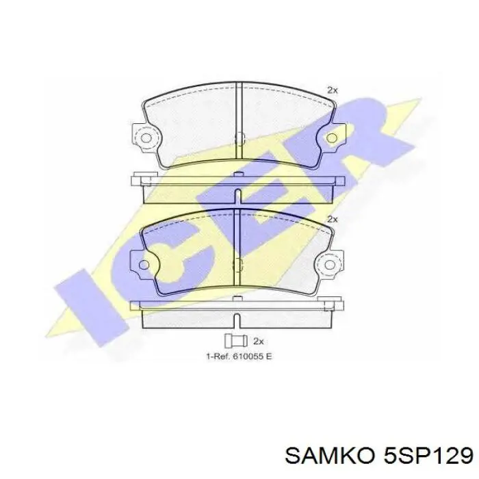 5SP129 Samko pastillas de freno delanteras