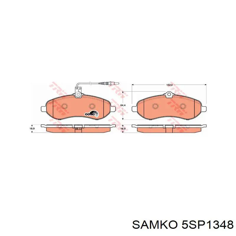 5SP1348 Samko Pastillas delanteras
