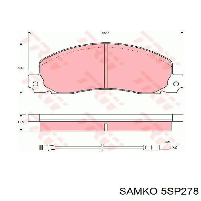 5SP278 Samko pastillas de freno delanteras