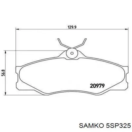 5SP325 Samko pastillas de freno delanteras