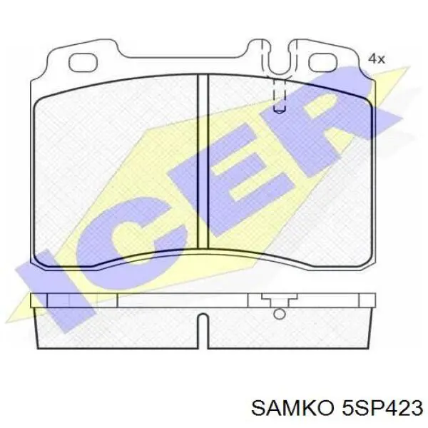 5SP423 Samko pastillas de freno delanteras
