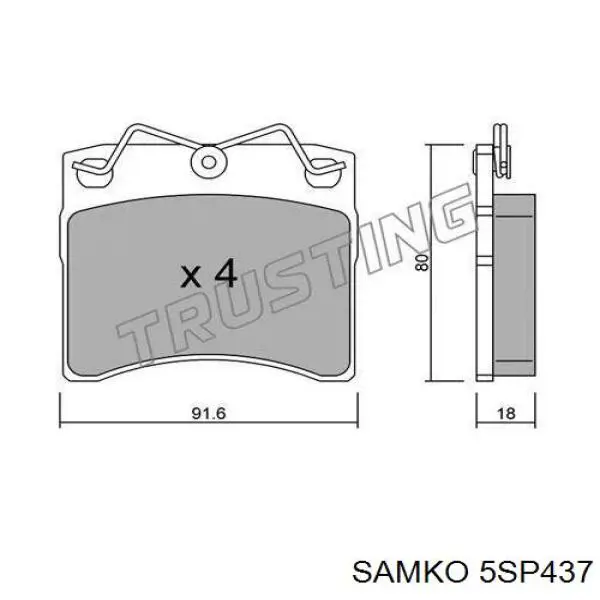 5SP437 Samko pastillas de freno delanteras