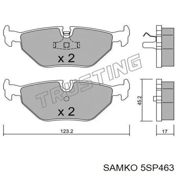 5SP463 Samko pastillas de freno traseras