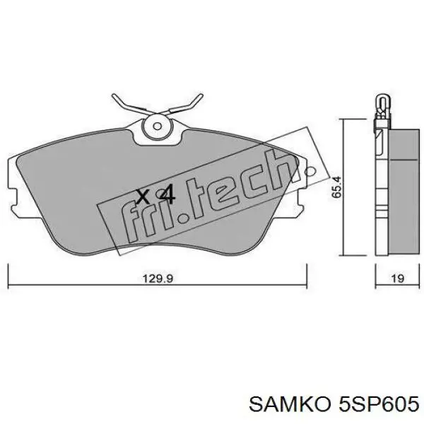 5SP605 Samko pastillas de freno delanteras