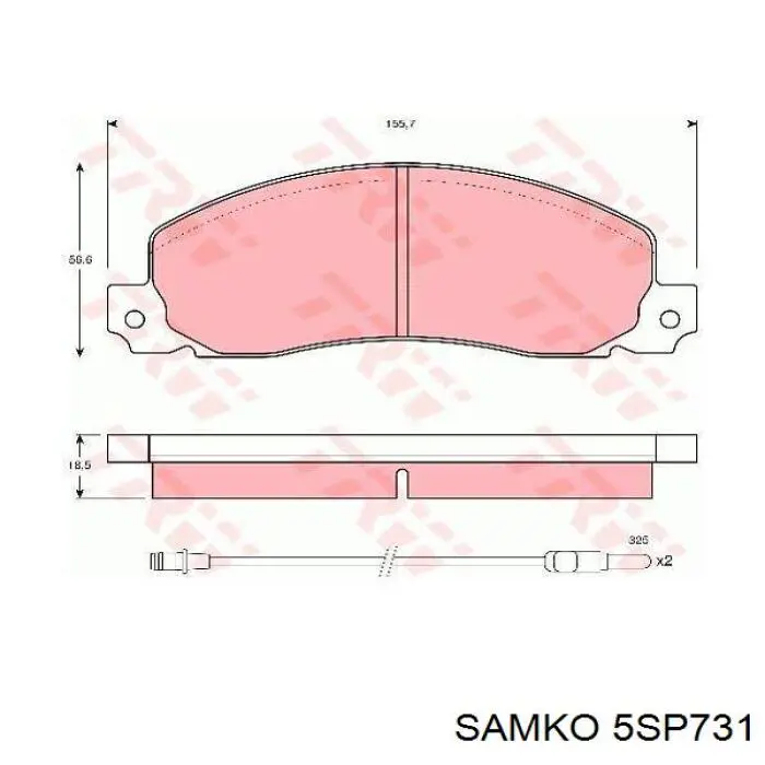 5SP731 Samko pastillas de freno delanteras