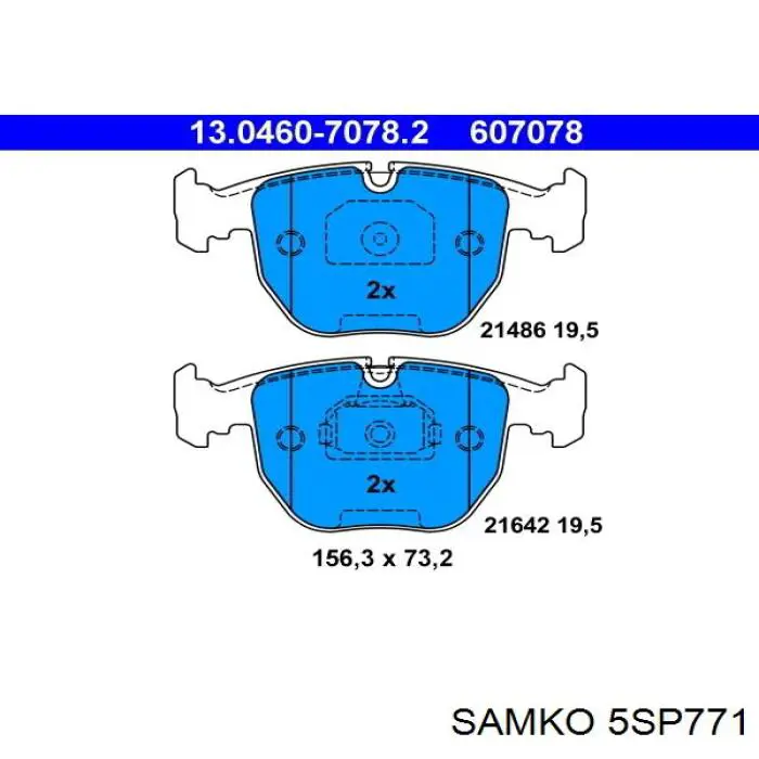 5SP771 Samko pastillas de freno delanteras