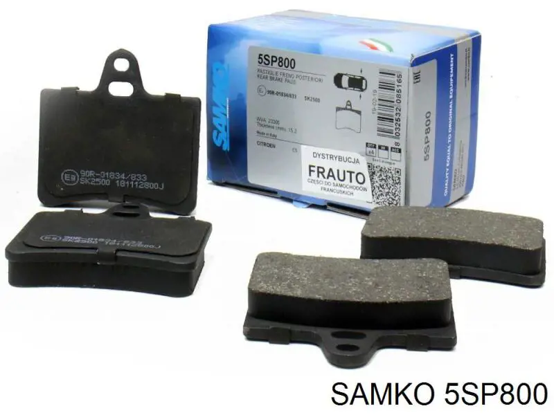 5SP800 Samko pastillas de freno traseras