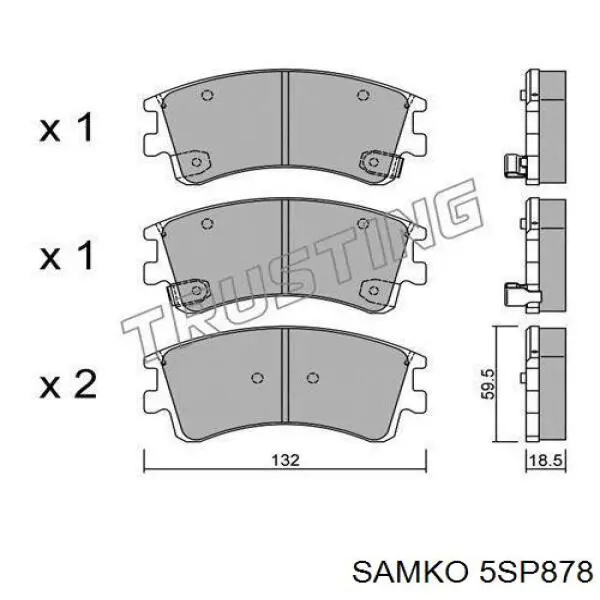 5SP878 Samko pastillas de freno delanteras