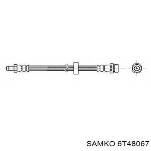 6T48067 Samko latiguillo de freno delantero