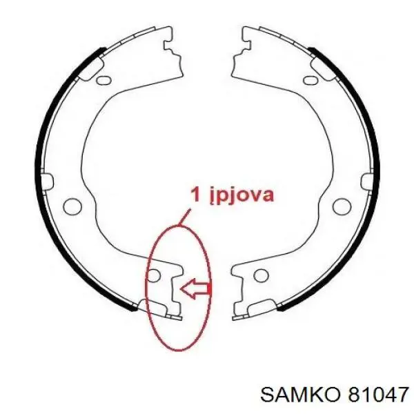 81047 Samko juego de zapatas de frenos, freno de estacionamiento