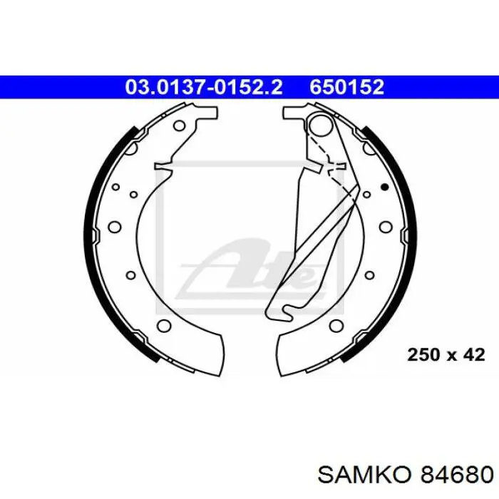 84680 Samko zapatas de frenos de tambor traseras