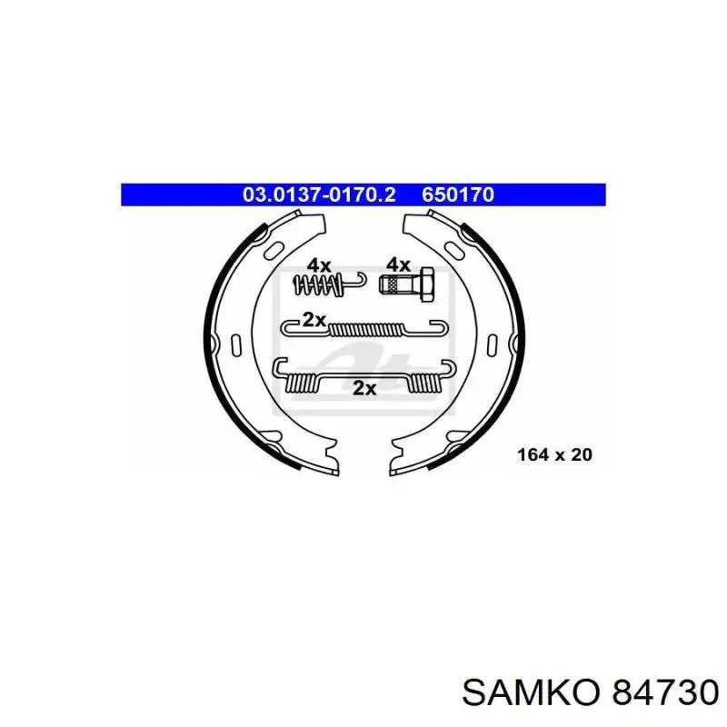 Juego de zapatas de frenos, freno de estacionamiento Mercedes E C124