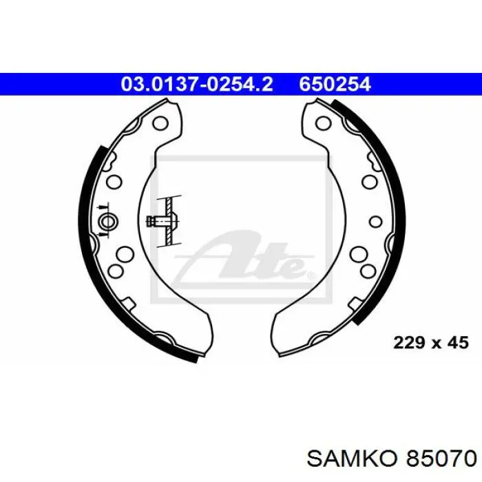 85070 Samko zapatas de frenos de tambor traseras