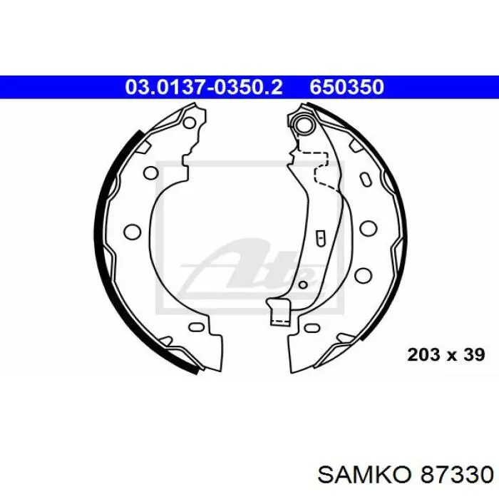 Zapatas de freno de tambor traseras Samko 87330 precio, desde 23,53 EUR